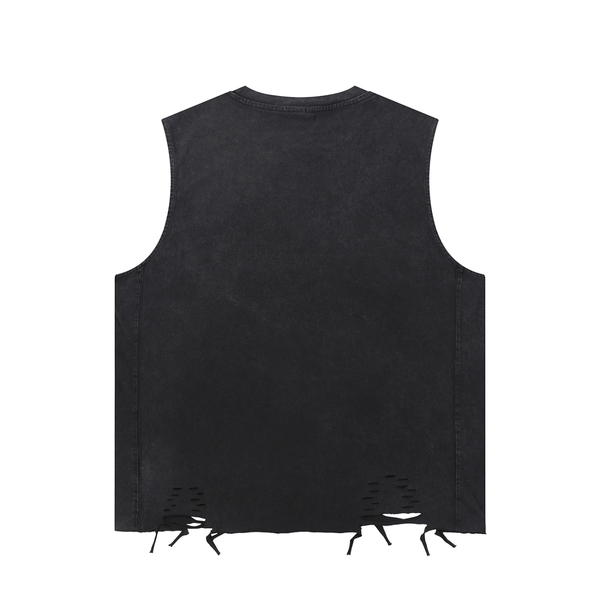 Discord F#%king Addams! Raw-Hem Oversized Tank Top