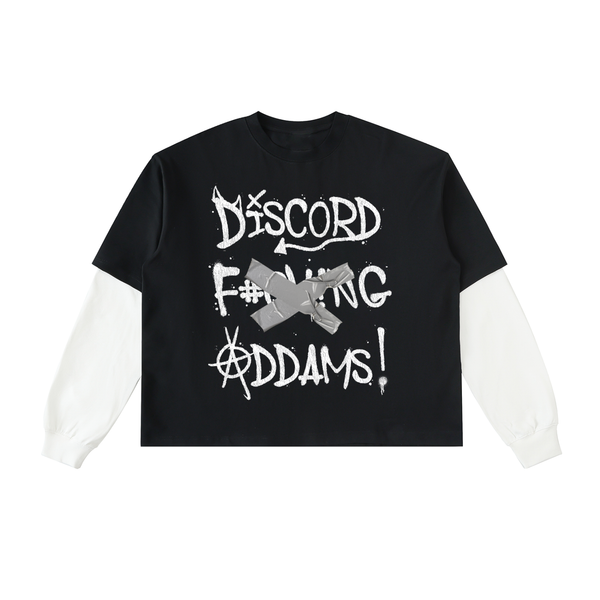 Discord F#%king Addams! Layered Long Sleeve Top