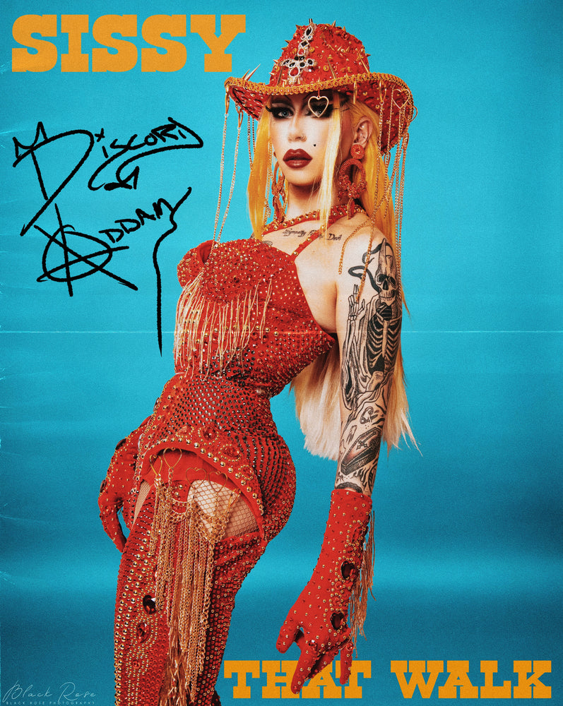 Signed Lalaparuza Discord Addams Cowgirl Print