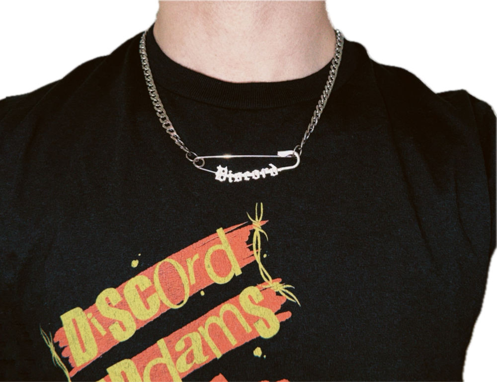 Discord Hand Made Safety Pin Necklace *Limited Edition* - Silver