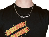 Discord Hand Made Safety Pin Necklace *Limited Edition* - Silver